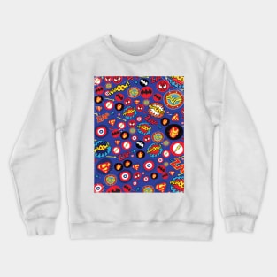 Superheroes Logo pattern Crewneck Sweatshirt